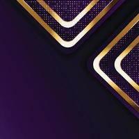 Vector color abstract geometric banner with gold shapes.