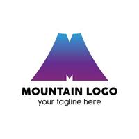 concepto de diseño moderno de logotipo de montaña vector