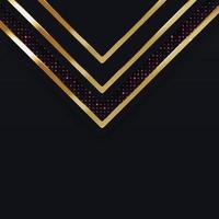 Vector color abstract geometric banner with gold shapes.