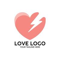 love logo pink modern concept design vector