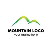 concepto de diseño moderno de logotipo de montaña vector