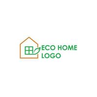 diseño de concepto moderno de logotipo de casa ecológica vector