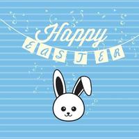 happy easter day vector rabbit awesome design concept