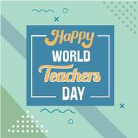 happy teachers day vector illustration with school equipment for poster, brochure, banner and greeting card