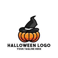 concepto moderno de diseño de logotipo de hallowen vector