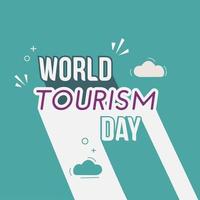 World tourism day background. Holiday concept in the midst of the world coronavirus outbreak. vector