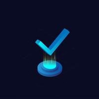 isometric icon with blue color vector