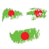 Bangladeshi flag set vector