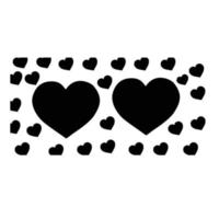 print in heart vector