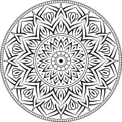 Ornamental luxury circular pattern mandala design for coloring