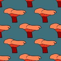 Mushrooms seamless pattern. Plant background. vector