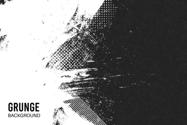 vector grunge background in black and white, texture, pattern