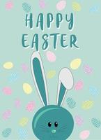 easter card with bunny vector