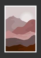 abstract mountain painting, Abstract background, Premium Vector