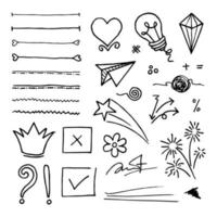 Doodle element vector set, for concept design.