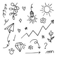 Doodle element vector set, for concept design.