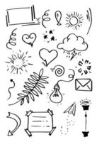 Doodle element vector set, for concept design.