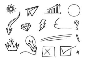 Doodle element vector set, for concept design.