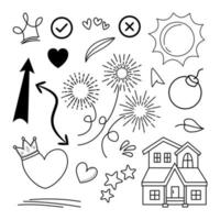 Doodle element vector set, for concept design.