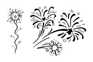 starburst hand drawn, vector illustration.