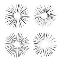 starburst hand drawn, vector illustration.