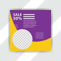 Social media pack. Business presentation template. Set of modern square blog posts Editable simple info banner vector