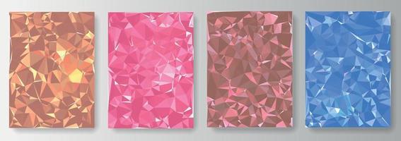 Collection polygonal backgrounds In style low poly vector