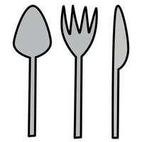 Spoon fork knife vector