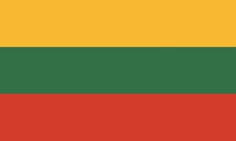 Lithuania flag. Official colors and proportions. National Lithuania flag. vector