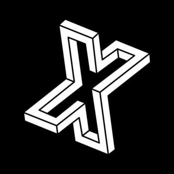 Optical illusion object. Impossible shapes. Web design element. Line design. Geometric figure. vector