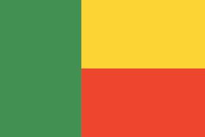 Benin flag. Official colors and proportions. National Benin flag. vector