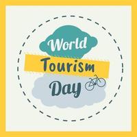 World tourism day background. Holiday concept in the midst of the world coronavirus outbreak. vector