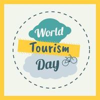 antecedentes del día mundial del turismo. concepto de vacaciones en medio del brote mundial de coronavirus. vector