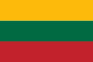 Lithuanian flag vector icon. The flag of Lithuania