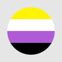 Nonbinary flag circle vector icon