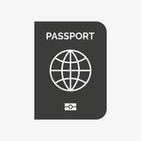 icono de vector de pasaporte aislado sobre fondo blanco. señal de viaje