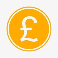 Pound icon. British currency symbol. Vector illustration. Coin symbol
