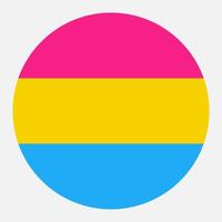 Pansexual flag circle vector icon