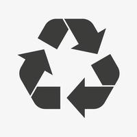 Recycle icon vector. Eco recycling vector