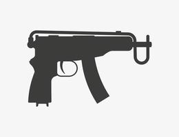 Czech submachine gun vector icon.