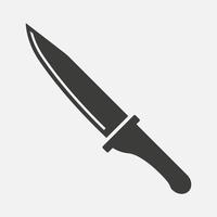 icono de cuchillo aislado sobre fondo blanco vector