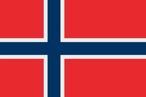 Norwegian flag vector icon. The flag of Norway