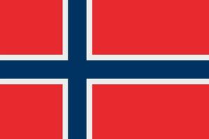 Norwegian flag vector icon. The flag of Norway