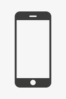 Smartphone vector icon. Cell phone symbol.