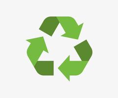 Green recycle icon vector. Eco recycling vector