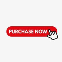 Purchase no button and cursor clicking vector