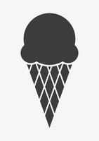 icono de helado aislado sobre fondo blanco. símbolo de helado para el diseño de sitios web y aplicaciones móviles. ilustración de helado de logotipo vector