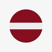Round latvian flag vector icon isolated on white background. The flag of Latvia in a circle