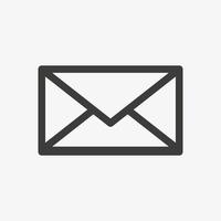 Closed letter vector icon isolated on white background. Envelope sign
