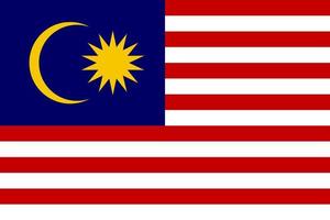 icono de vector de bandera malaya. la bandera de malasia